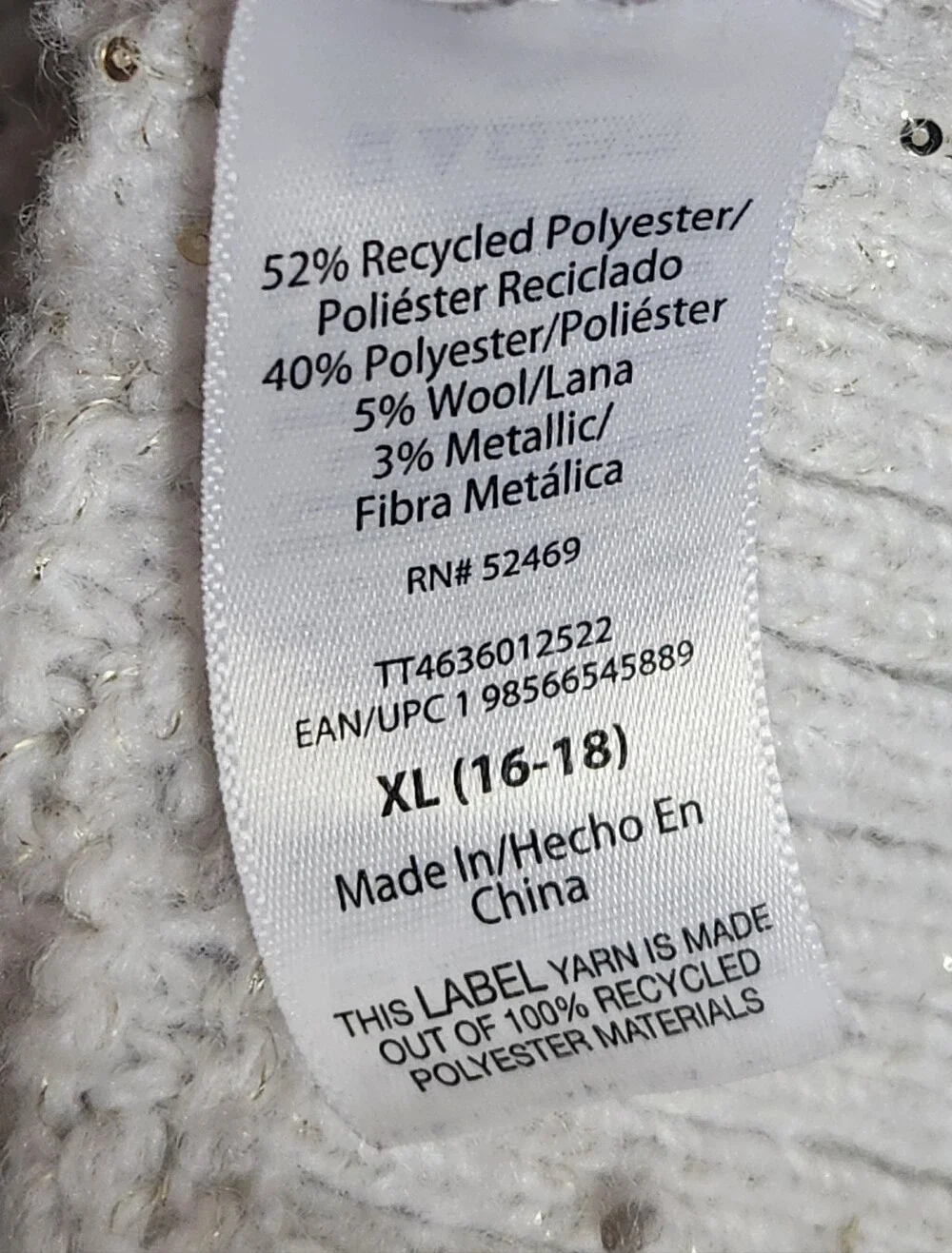 TIME AND TRU Sequin Accent Sweater - Picture 11 of 12